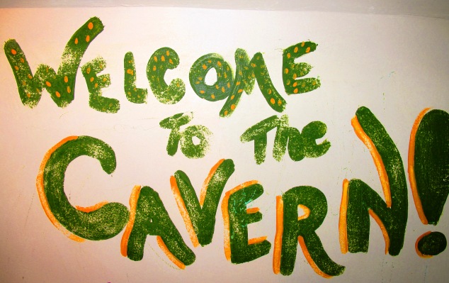 Welcome to the Cavern Sign